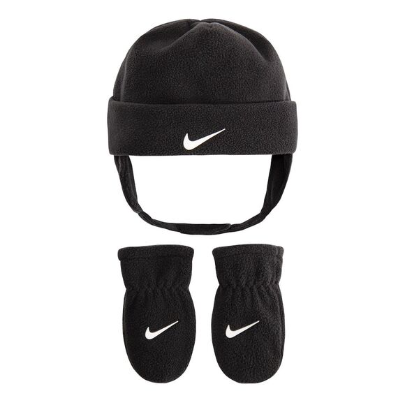 Nike Other - Nike Fleece Trapper Hat with Matching Mittens in Charcoal Grey